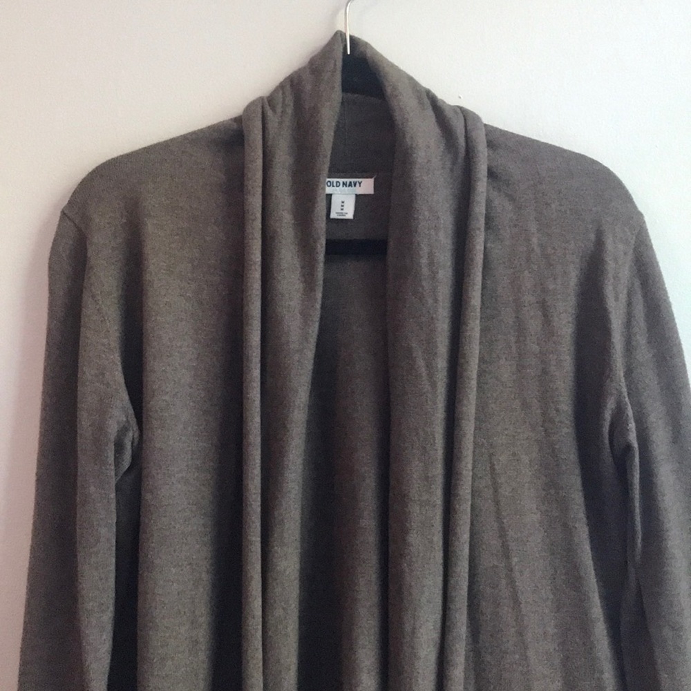 Taupe Open-Front Cardigan - Picture 2 of 5